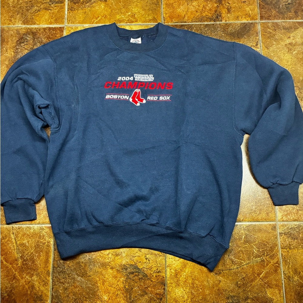 2004 Boston Red Sox Navy Blue Champion Sweater